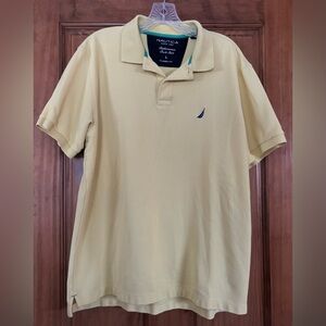 Nautica Men's Soft Yellow Polo Shirt